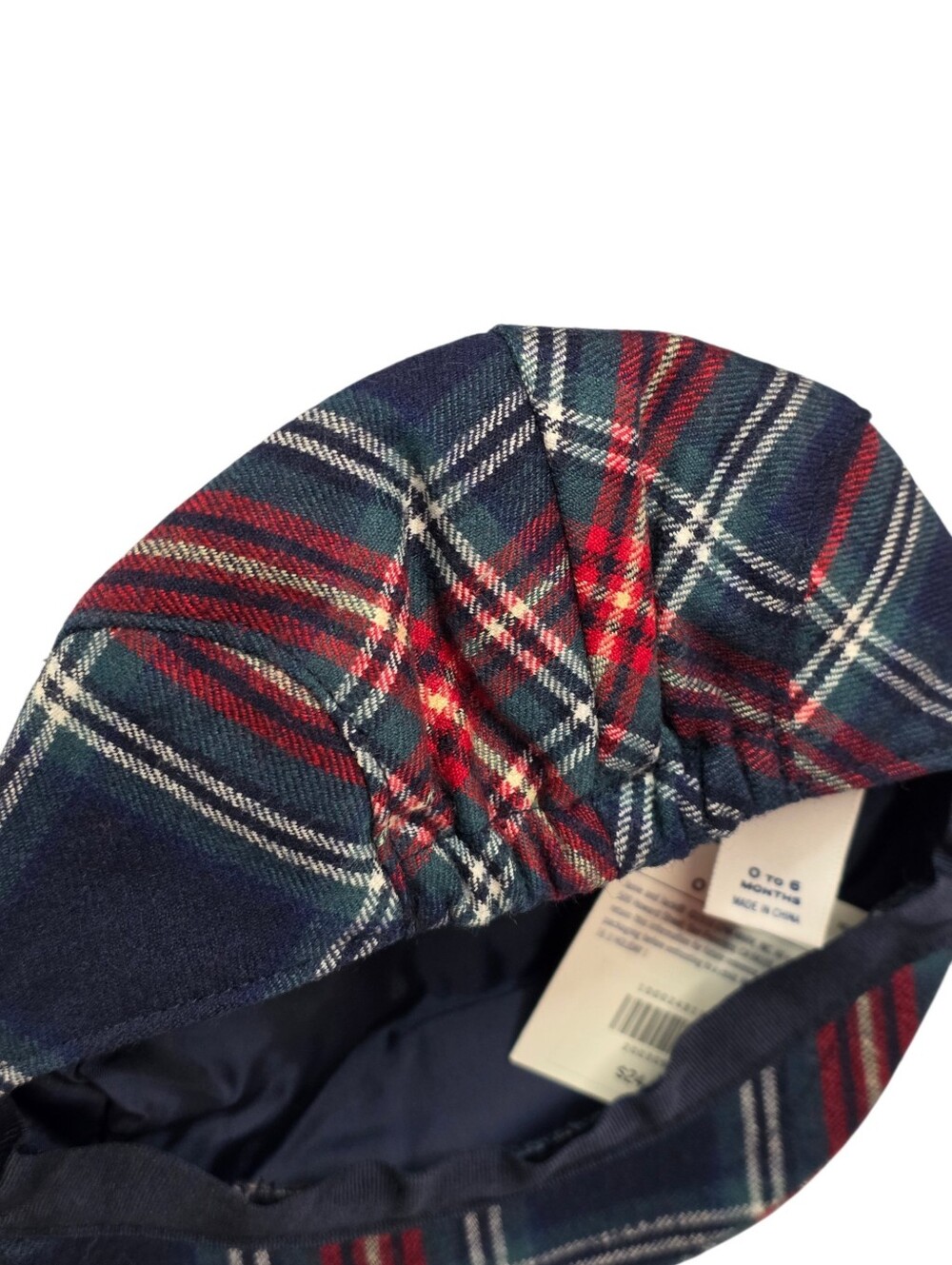 Janie and Jack Wool Tartan Plaid Newsboy Cap Hat NWT Baby 0-6 Months Holiday - Picture 4 of 9